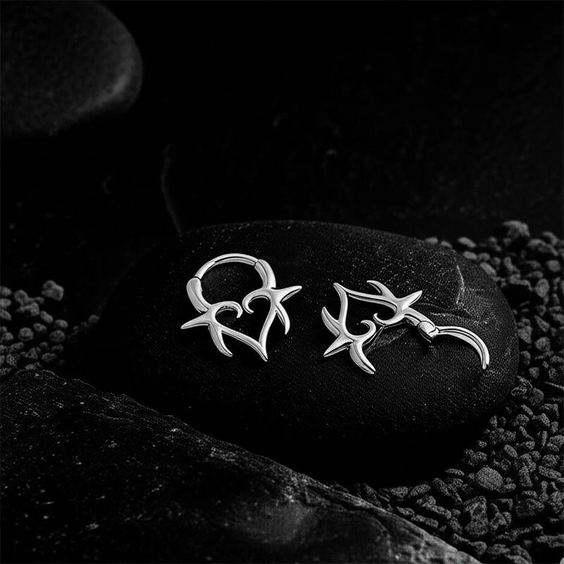 Punk Heart Stainless Steel Nose Ring