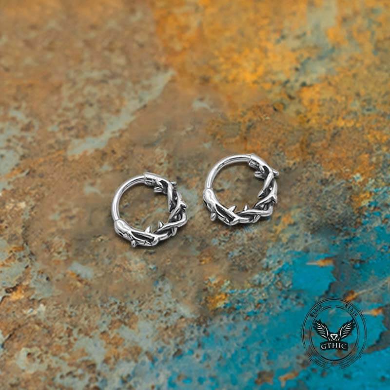 Vintage Thorn Wrapped Stainless Steel Nose Ring