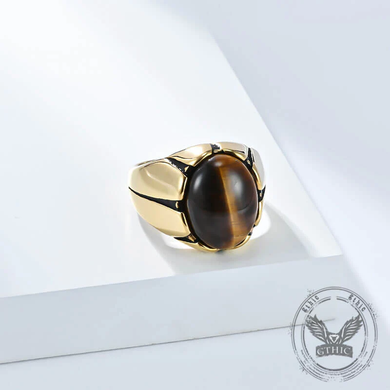 16196-vintage-oval-tiger-eye-gemstone-stainless-steel-ring-5.webp Vintage Oval Tiger Eye Gemstone Stainless Steel Ring