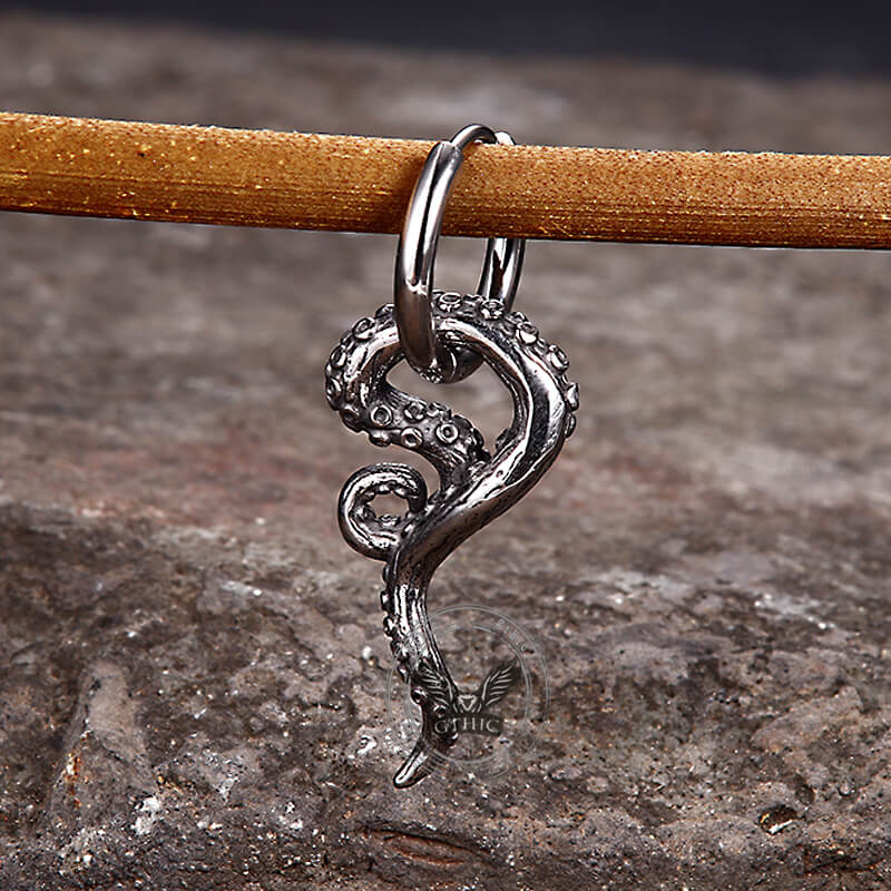 Vintage Octopus Tentacle Stainless Steel Earrings