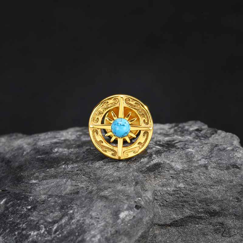 16240-vintage-turquoise-compass-stainless-steel-earrings-10.jpg Vintage Turquoise Compass Stainless Steel Earrings