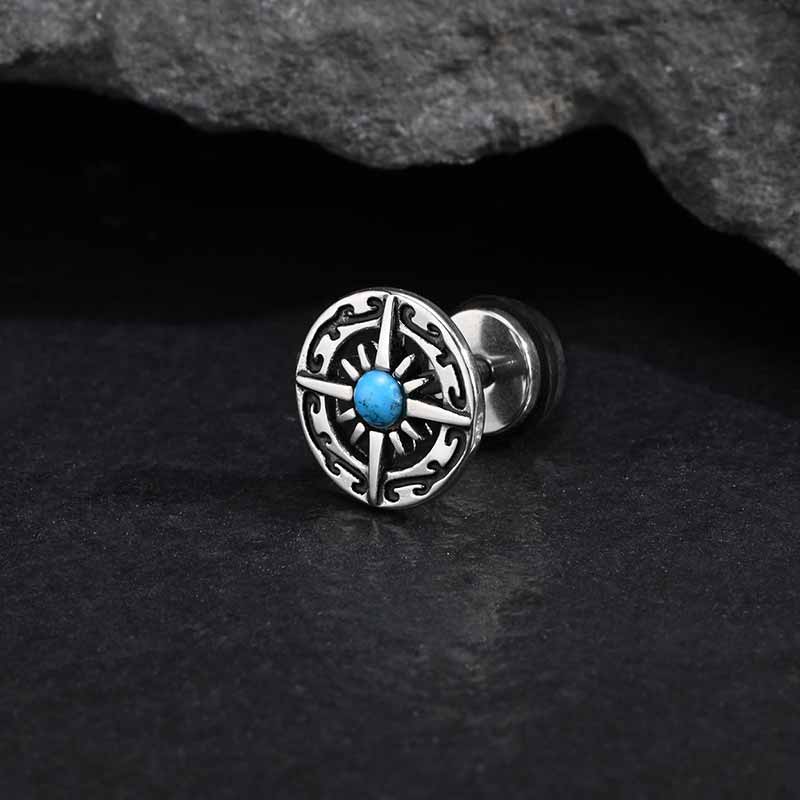 16240-vintage-turquoise-compass-stainless-steel-earrings-7.jpg Vintage Turquoise Compass Stainless Steel Earrings