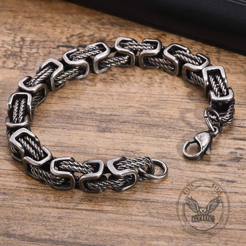 16256-vintage-byzantine-twist-stainless-steel-bracelet-6.jpg Vintage Byzantine Twist Stainless Steel Bracelet