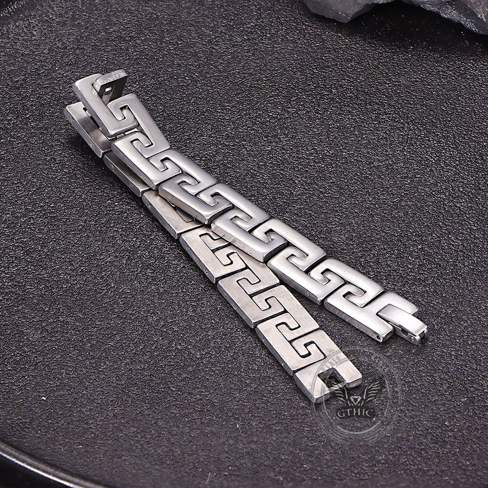 Punk Great Wall Pattern Stainless Steel Bracelet