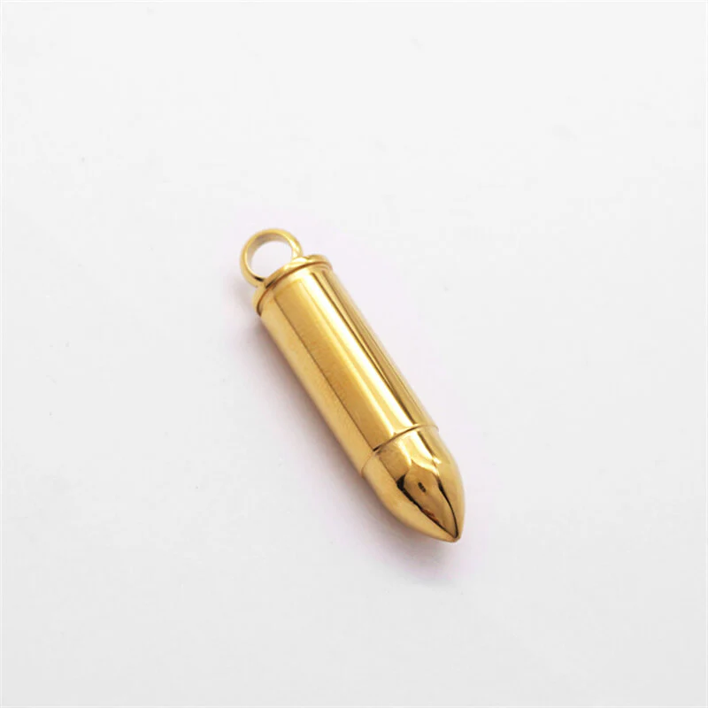 Simple Bullet Stainless Steel Openable Pendant