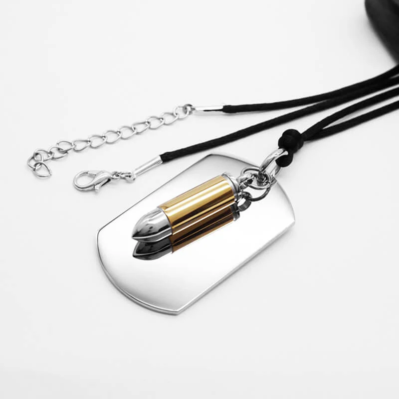 Punk Openable Bullet Military Brand Stainless Steel Pendant