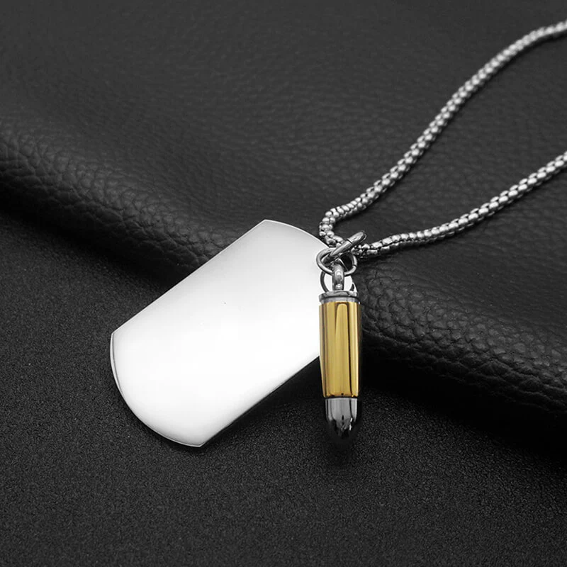Punk Openable Bullet Military Brand Stainless Steel Pendant