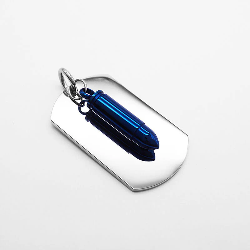 Punk Openable Bullet Military Brand Stainless Steel Pendant