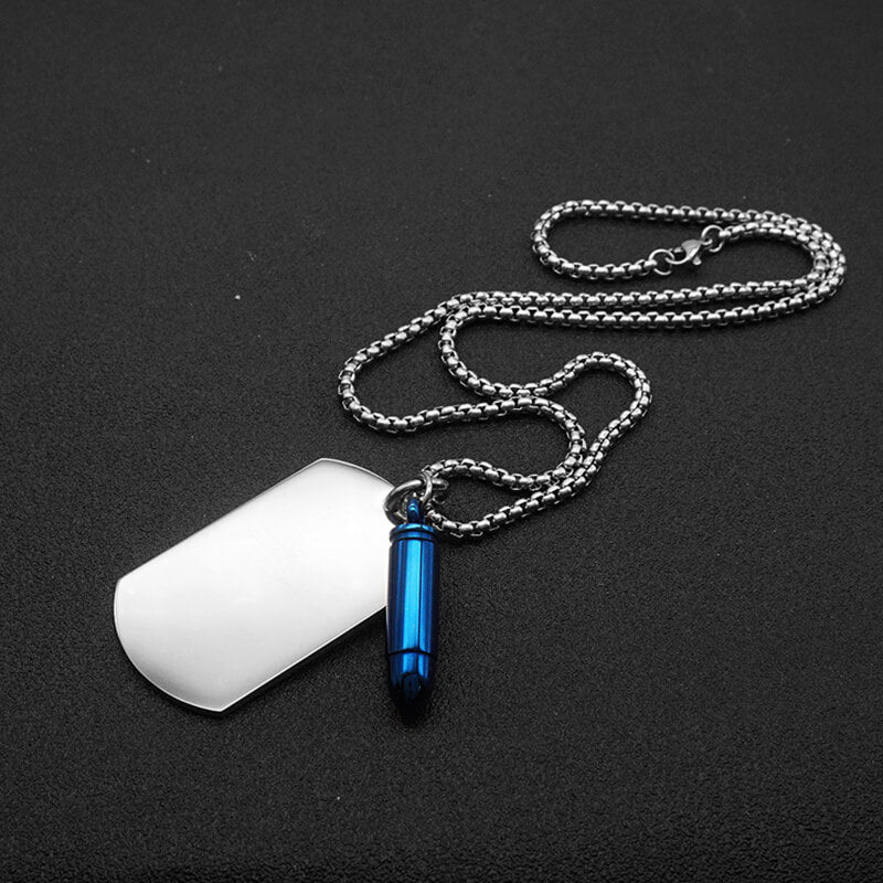 Punk Openable Bullet Military Brand Stainless Steel Pendant