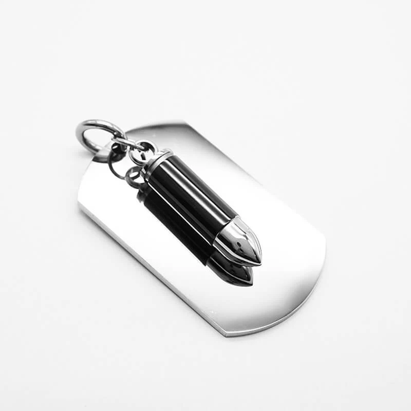 Punk Openable Bullet Military Brand Stainless Steel Pendant