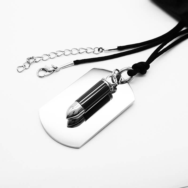 Punk Openable Bullet Military Brand Stainless Steel Pendant