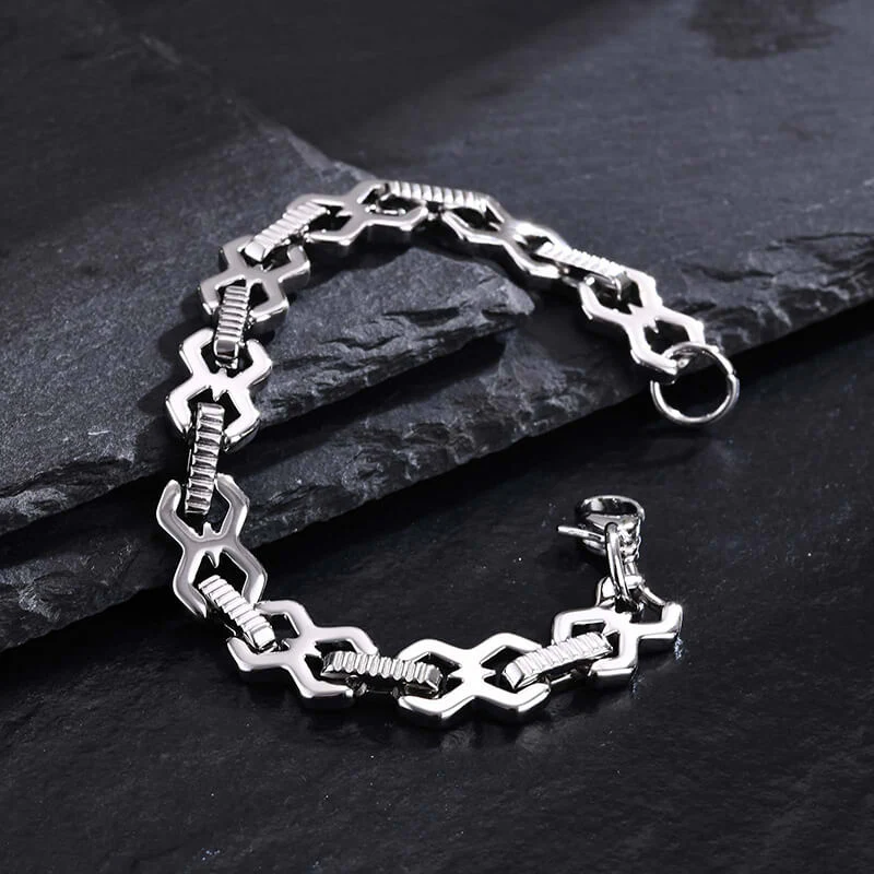 Punk Versatile Stainless Steel Patchwork Bracelet