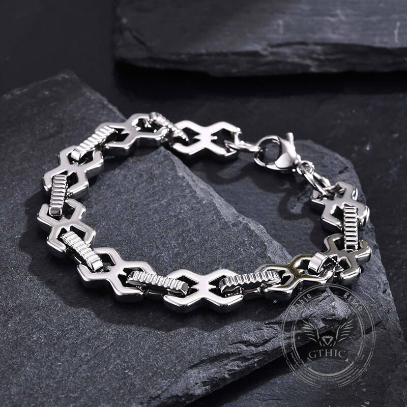Punk Versatile Stainless Steel Patchwork Bracelet