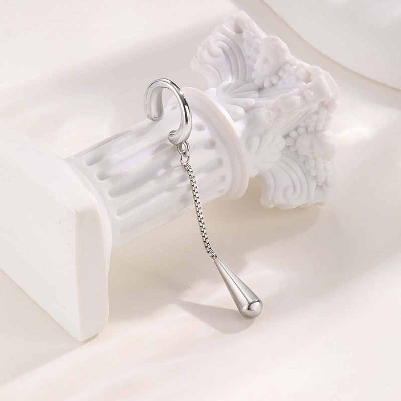 16483-simple-chain-teardrop-stainless-steel-ear-clips-5.jpg Simple Chain Teardrop Stainless Steel Ear Clips