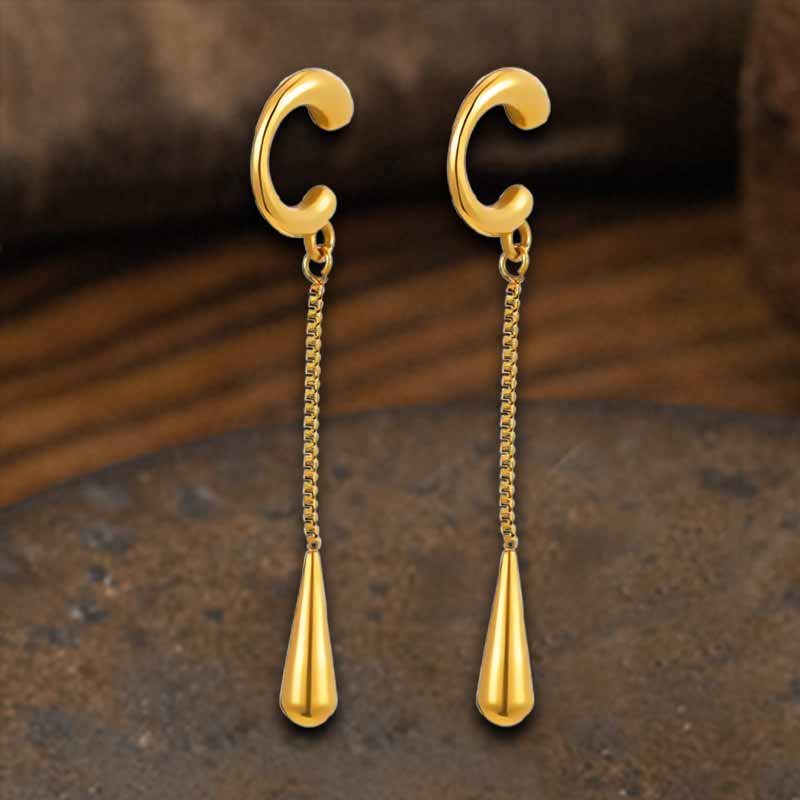 16483-simple-chain-teardrop-stainless-steel-ear-clips-8.jpg Simple Chain Teardrop Stainless Steel Ear Clips