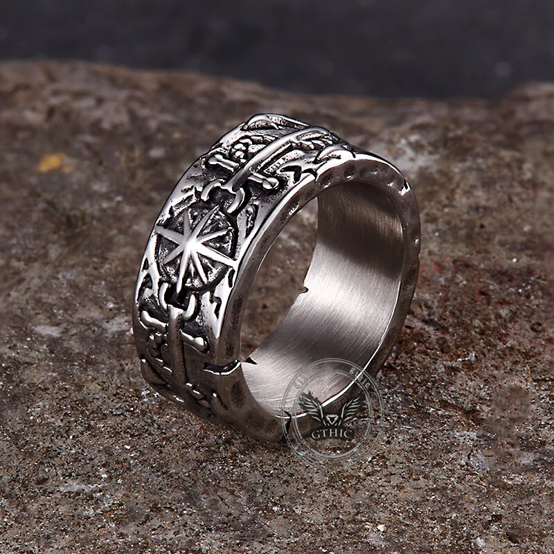 16557-vintage-eight-pointed-star-pirate-anchor-stainless-steel-ring-4.webp Vintage Eight-Pointed Star Pirate Anchor Stainless Steel Ring