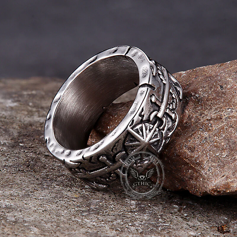 16557-vintage-eight-pointed-star-pirate-anchor-stainless-steel-ring-5.webp Vintage Eight-Pointed Star Pirate Anchor Stainless Steel Ring
