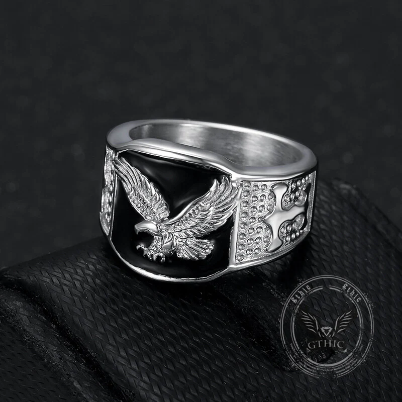 Punk Domineering Eagle Stainless Steel Ring