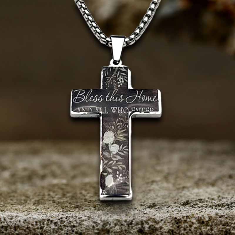 16590-vintage-painted-jesus-cross-stainless-steel-pendant-10.jpg Vintage Painted Jesus Cross Stainless Steel Pendant