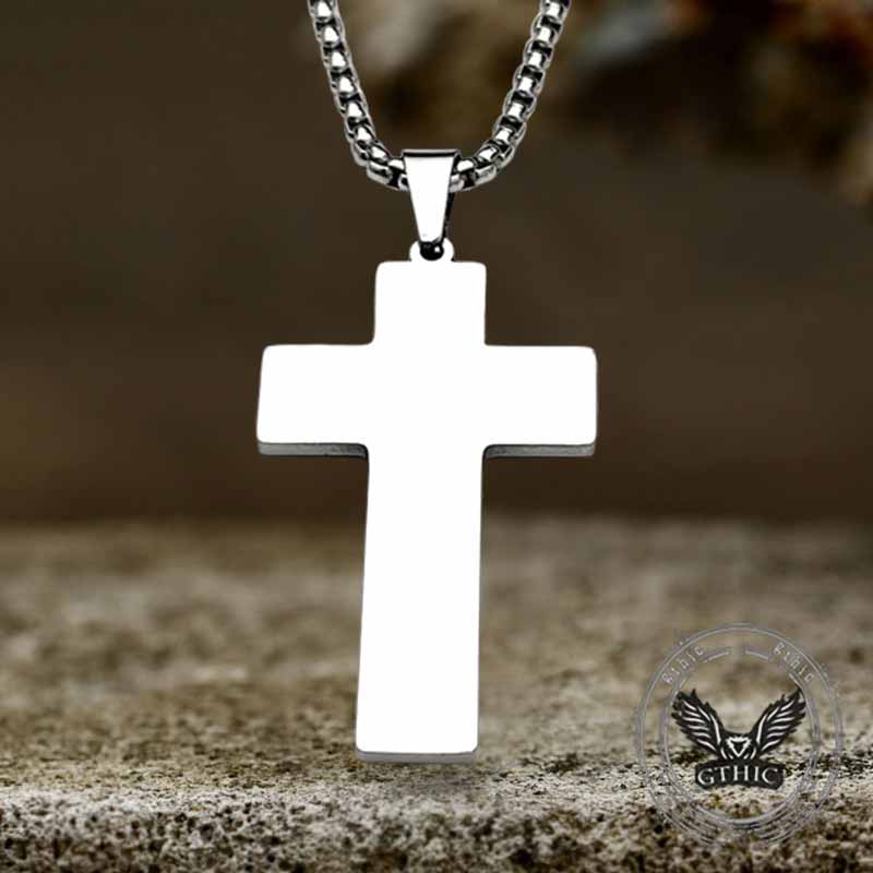 16590-vintage-painted-jesus-cross-stainless-steel-pendant-5.jpg Vintage Painted Jesus Cross Stainless Steel Pendant