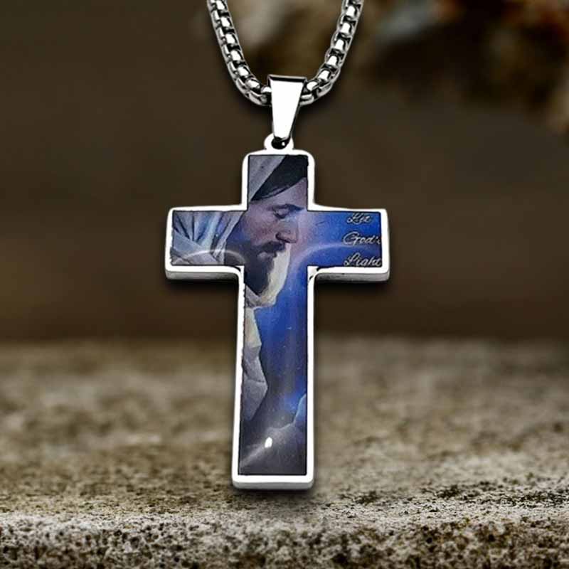16590-vintage-painted-jesus-cross-stainless-steel-pendant-9.jpg Vintage Painted Jesus Cross Stainless Steel Pendant