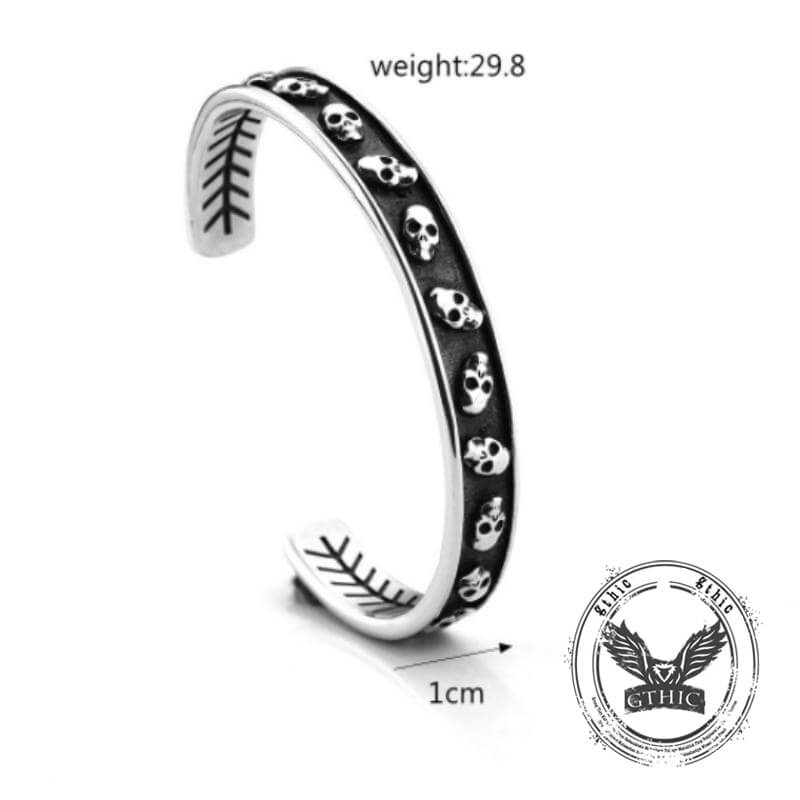 16606-gothic-skull-fishbone-stainless-steel-open-bracelet-11.jpg Gothic Skull Fishbone Stainless Steel Open Bracelet