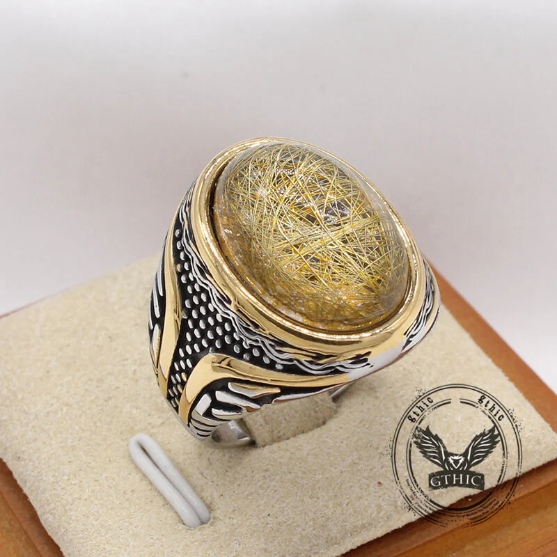 16622-vintage-textured-gemstone-stainless-steel-ring-8.webp Vintage Textured Gemstone Stainless Steel Ring