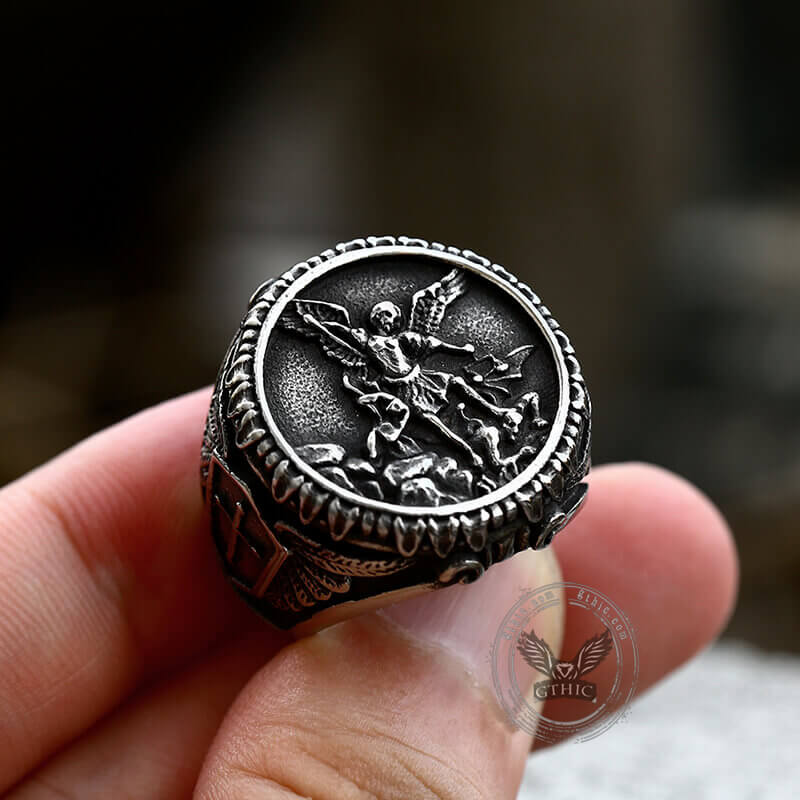 1670-archangel-saint-michael-stainless-steel-men-s-ring-handcrafted-2.jpg Archangel Saint Michael Stainless Steel Men’s Ring Handcrafted