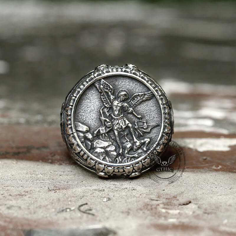 1670-archangel-saint-michael-stainless-steel-men-s-ring-handcrafted-5.jpg Archangel Saint Michael Stainless Steel Men’s Ring Handcrafted