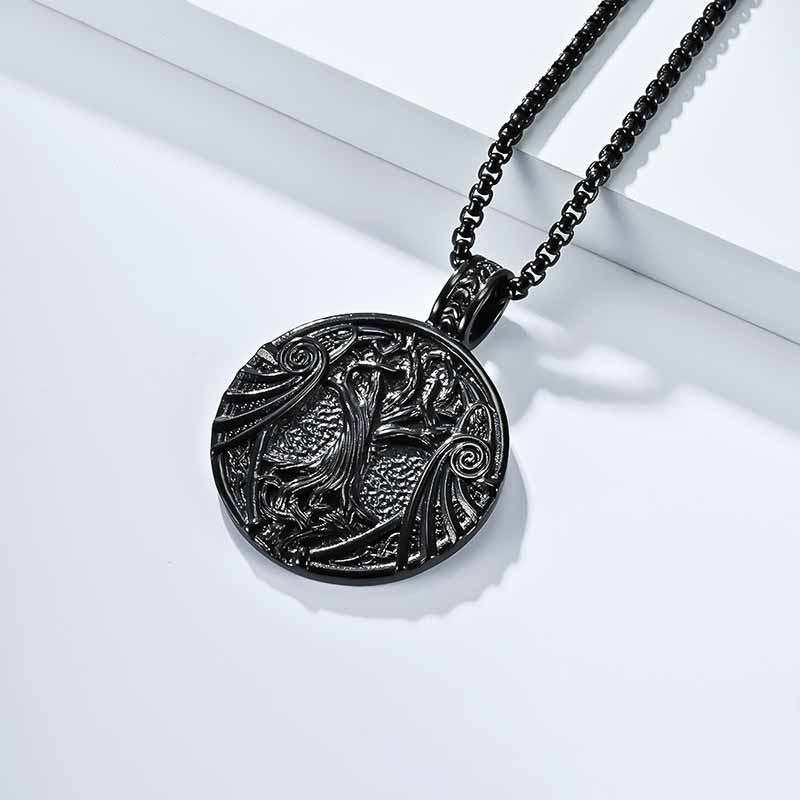 Vintage Yggdrasil Helm of Awe Stainless Steel Pendant