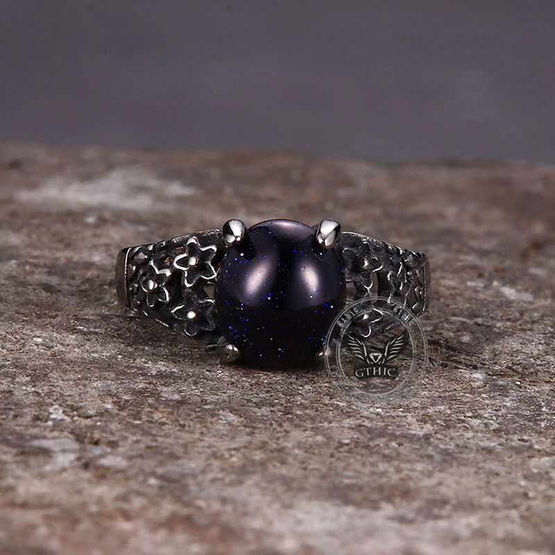 16802-vintage-flower-stainless-steel-gemstone-ring-6.webp Vintage Flower Stainless Steel Gemstone Ring
