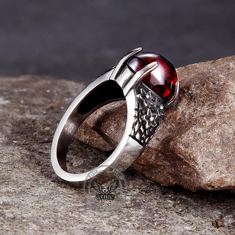 16802-vintage-flower-stainless-steel-gemstone-ring-7.jpg Vintage Flower Stainless Steel Gemstone Ring