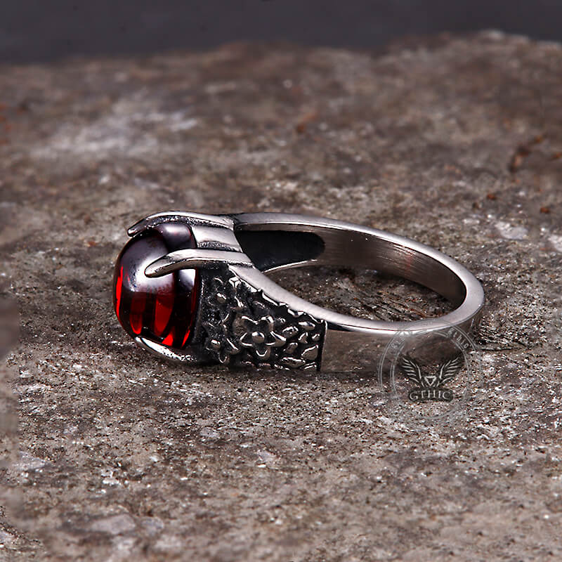 16802-vintage-flower-stainless-steel-gemstone-ring-9.jpg Vintage Flower Stainless Steel Gemstone Ring