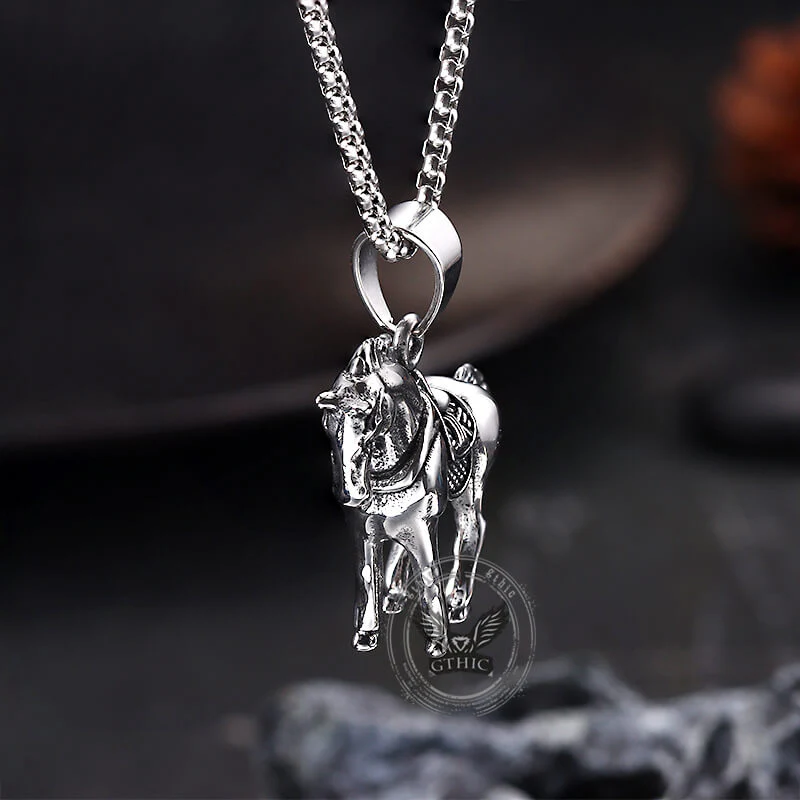 16908-vintage-prairie-horse-stainless-steel-pendant-10.webp Vintage Prairie Horse Stainless Steel Pendant