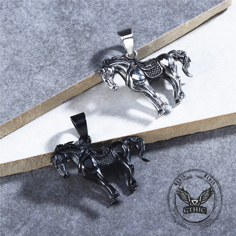 16908-vintage-prairie-horse-stainless-steel-pendant-4.jpg Vintage Prairie Horse Stainless Steel Pendant