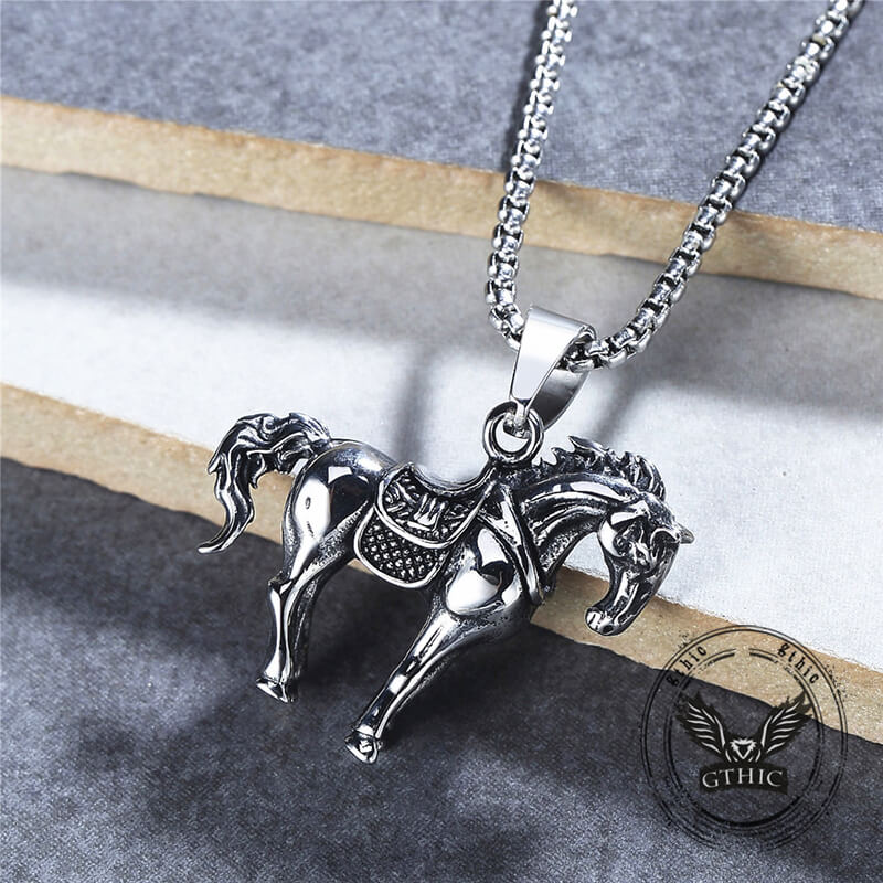 16908-vintage-prairie-horse-stainless-steel-pendant-5.jpg Vintage Prairie Horse Stainless Steel Pendant