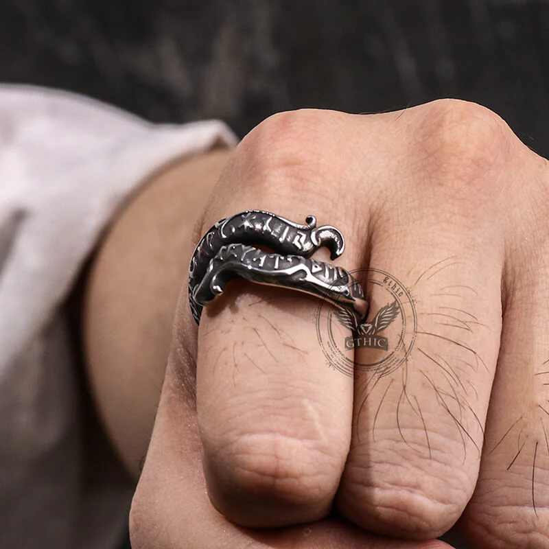 16940-vintage-rune-symbol-serpent-stainless-steel-viking-ring-2.webp Vintage Rune Symbol Serpent Stainless Steel Viking Ring