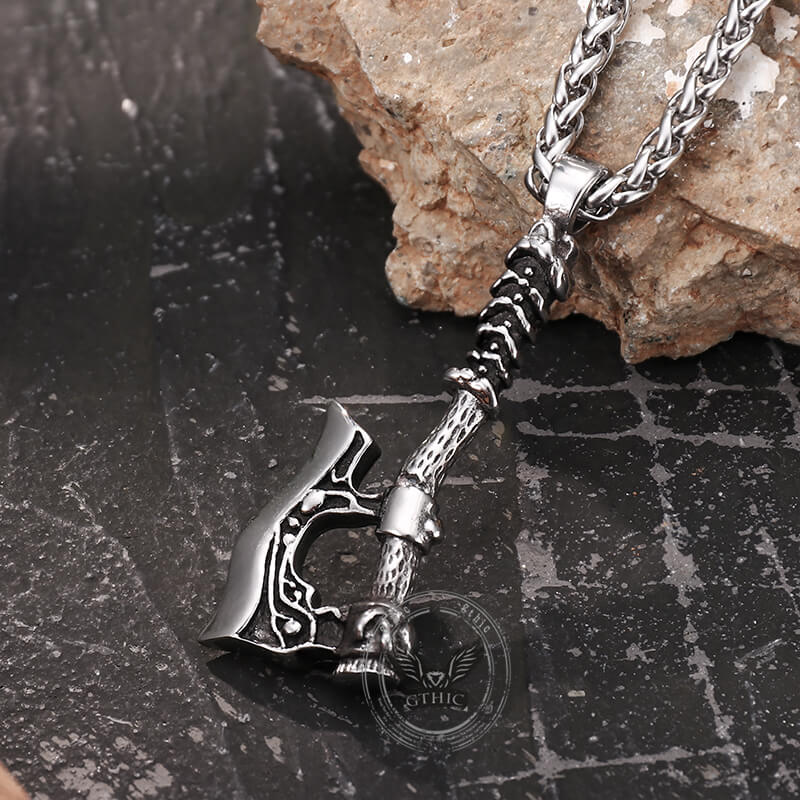 Vintage Viking Axe Stainless Steel Nordic Pendant