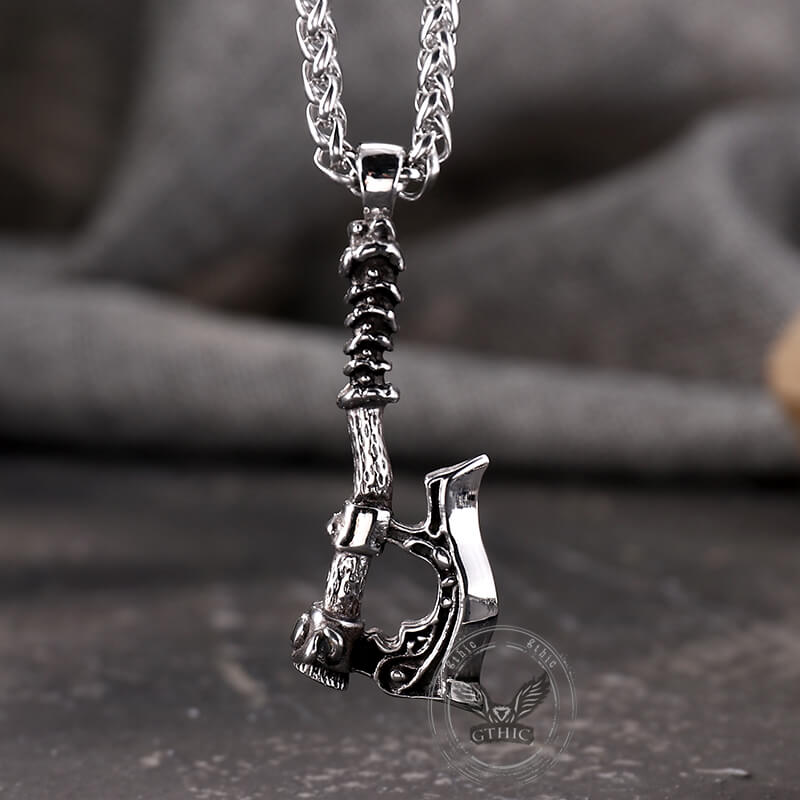 Vintage Viking Axe Stainless Steel Nordic Pendant