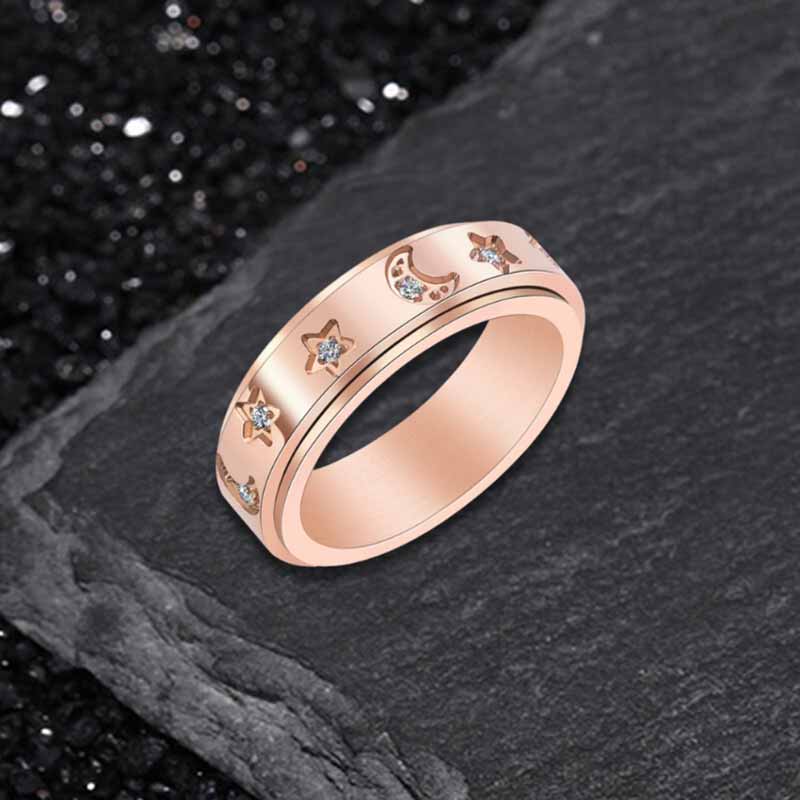 17001-simple-diamond-set-star-moon-stainless-steel-spinner-ring-5.jpg Simple Diamond-Set Star Moon Stainless Steel Spinner Ring