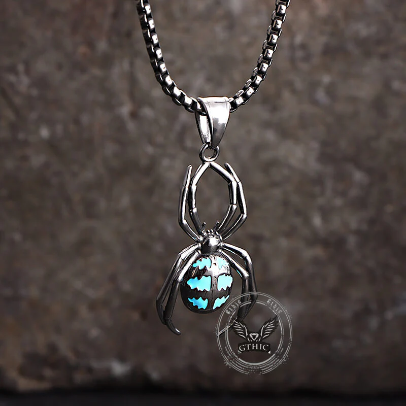 17095-punk-gemstone-spider-stainless-steel-animal-pendant-4.webp Punk Gemstone Spider Stainless Steel Animal Pendant