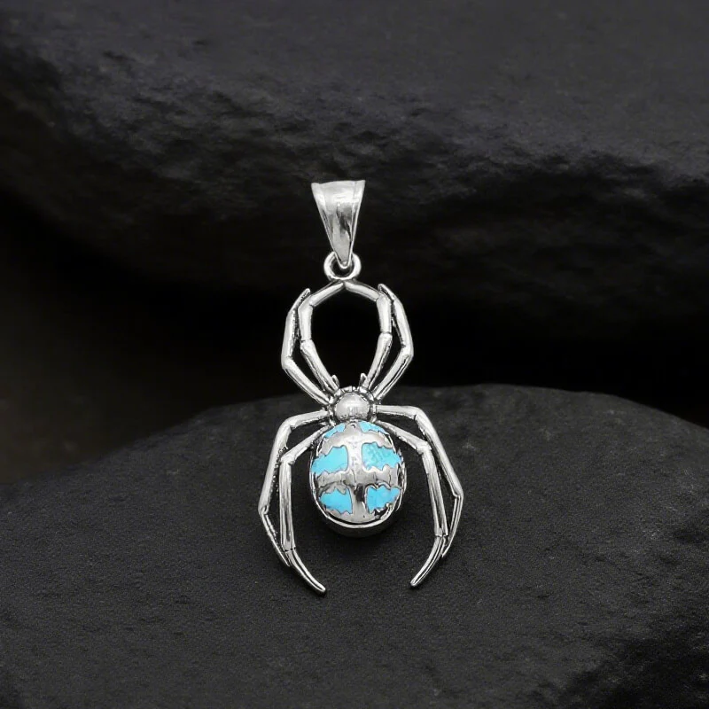 17095-punk-gemstone-spider-stainless-steel-animal-pendant-9.webp Punk Gemstone Spider Stainless Steel Animal Pendant