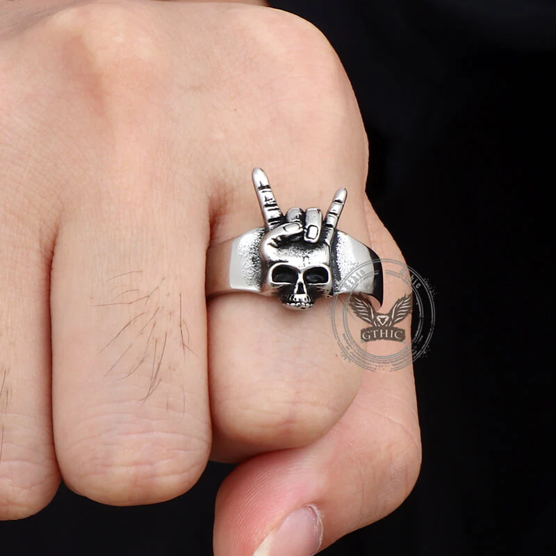 17096-punk-rock-gesture-stainless-steel-skull-ring-2.webp Punk Rock Gesture Stainless Steel Skull Ring