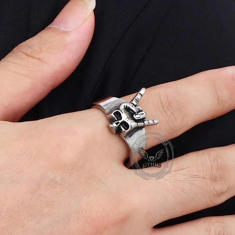 17096-punk-rock-gesture-stainless-steel-skull-ring-3.webp Punk Rock Gesture Stainless Steel Skull Ring