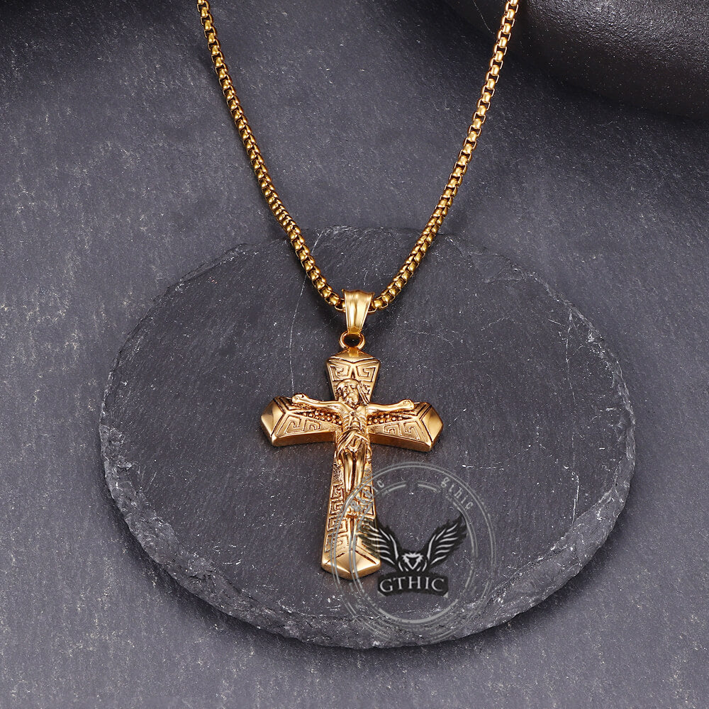 17128-vintage-jesus-suffering-stainless-steel-cross-pendant-10.jpg Vintage Jesus Suffering Stainless Steel Cross Pendant