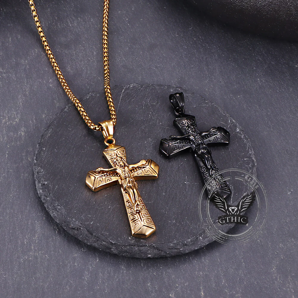 17128-vintage-jesus-suffering-stainless-steel-cross-pendant-5.webp Vintage Jesus Suffering Stainless Steel Cross Pendant