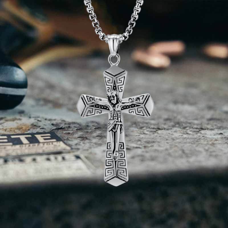 17128-vintage-jesus-suffering-stainless-steel-cross-pendant-6.jpg Vintage Jesus Suffering Stainless Steel Cross Pendant