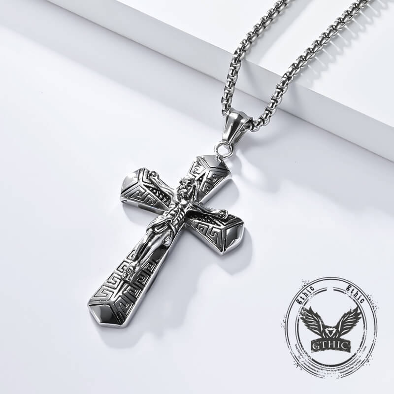 17128-vintage-jesus-suffering-stainless-steel-cross-pendant-9.jpg Vintage Jesus Suffering Stainless Steel Cross Pendant