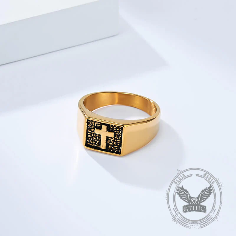 17232-simple-cross-square-seal-stainless-steel-ring-12.webp Simple Cross Square Seal Stainless Steel Ring