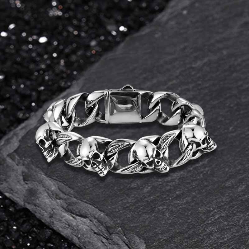17260-punk-skull-head-stainless-steel-hip-hop-bracelet-5.jpg Punk Skull Head Stainless Steel Hip-Hop Bracelet